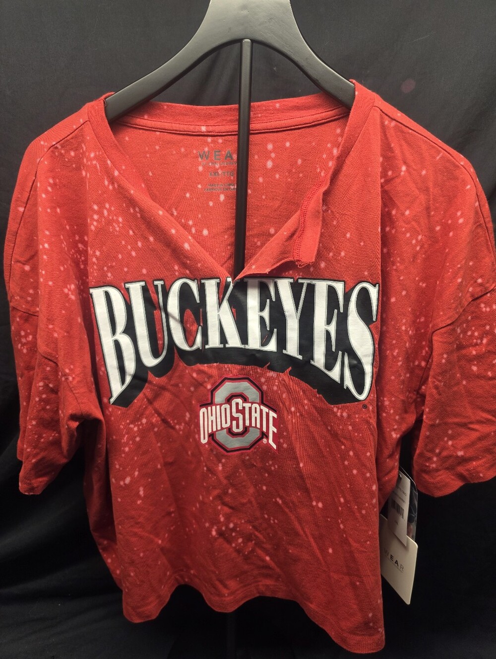 NWT WEAR by Erin Andrews Ohio State Buckeyes T-Shirt Women's 2XL Red Speckled NC